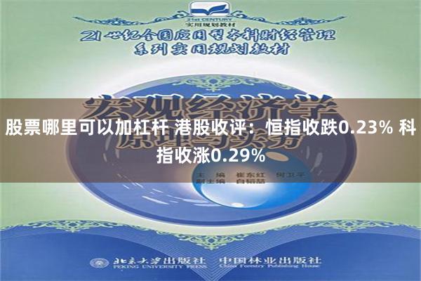 股票哪里可以加杠杆 港股收评：恒指收跌0.23% 科指收涨0.29%