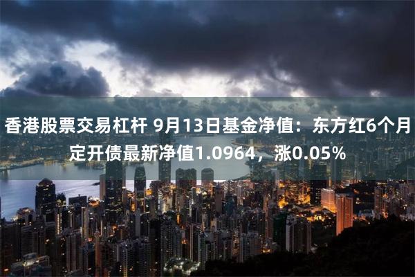 香港股票交易杠杆 9月13日基金净值：东方红6个月定开债最新净值1.0964，涨0.05%