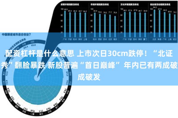 配资杠杆是什么意思 上市次日30cm跌停！“北证新秀”翻脸暴跌 新股普遍“首日巅峰” 年内已有两成破发